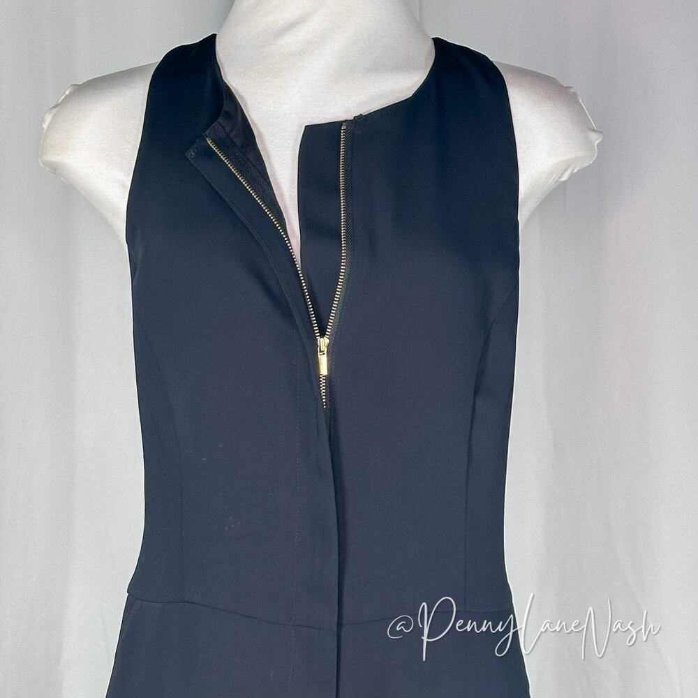 Rachel Roy Zip Front Sleeveless Racerback Jumpsuit Black - Picture 2 of 8